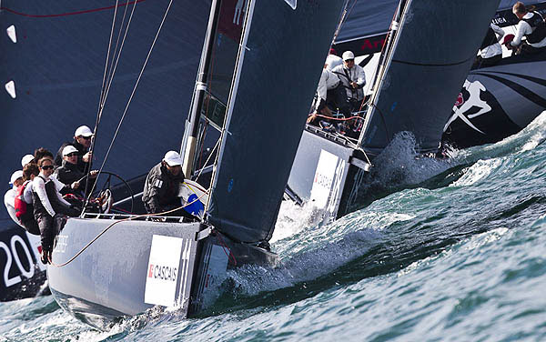 Day 2 of the RC44 Cascais Cup 2012, Portugal. Photo copyright Guido Trombetta for Studio Borlenghi.