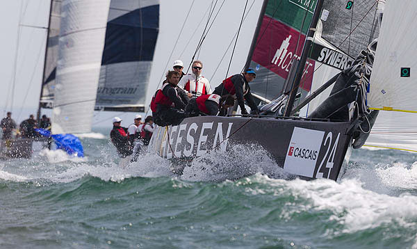 Day 2 of the RC44 Cascais Cup 2012, Portugal. Photo copyright Guido Trombetta for Studio Borlenghi.