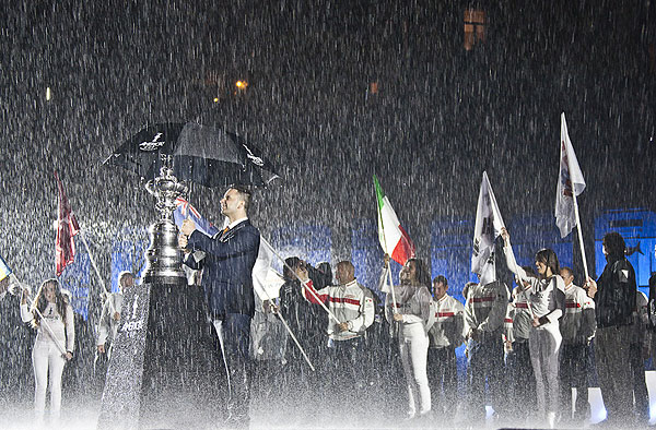 Naples, 08/04/12. ACWS Naples Opening Ceremony, during the Americas Cup World Series Naples, Italy, April 2012. Photo copyright Luna Rossa and Carlo Borlenghi.