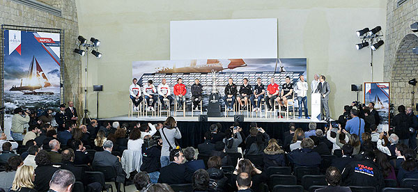 Naples, 10/04/12. Opening Press Conference at Castel Dell'Ovo, during the America’s Cup World Series Naples, Italy, April 2012. Photo copyright Luna Rossa and Carlo Borlenghi.