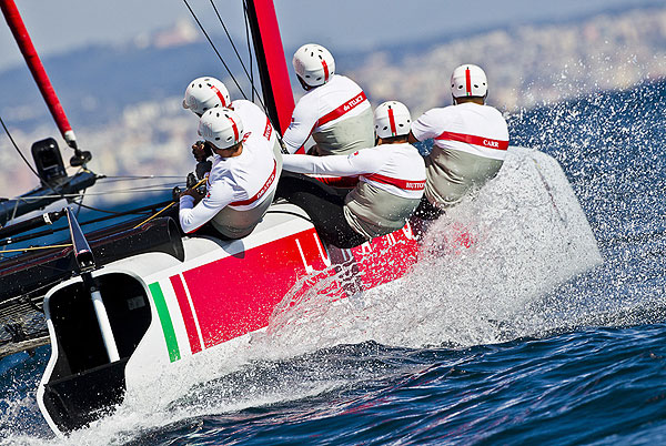 Naples, 10/04/12. Luna Rossa Training, during the America’s Cup World Series Naples, Italy, April 2012. Photo copyright Luna Rossa and Carlo Borlenghi.