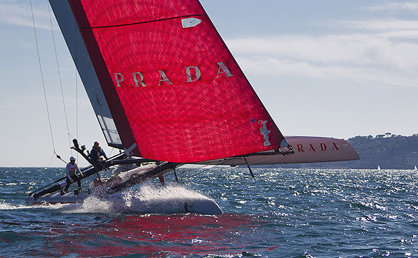 Naples, 10/04/12. Luna Rossa Training, during the America’s Cup World Series Naples, Italy, April 2012. Photo copyright Luna Rossa and Carlo Borlenghi.