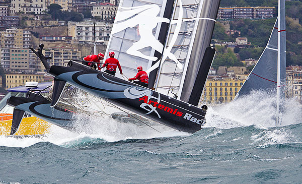Naples, 11/04/12. America's Cup World Series Naples 2012, Day 1, during the America’s Cup World Series Naples, Italy, April 2012. Photo copyright Luna Rossa and Carlo Borlenghi.