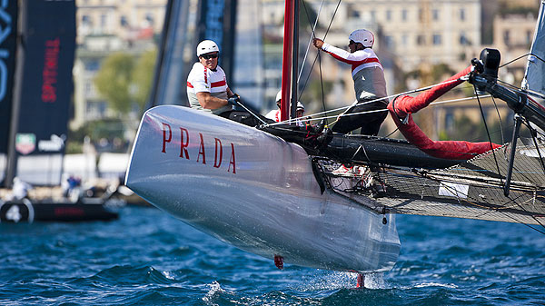 Naples, 12/04/12. America's Cup World Series Naples 2012, Day 2, during the Americas Cup World Series Naples, Italy, April 2012. Photo copyright Luna Rossa and Carlo Borlenghi.