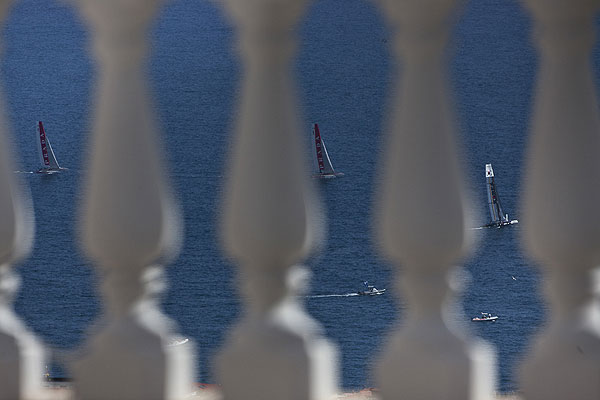Naples, 12/04/12. America's Cup World Series Naples 2012, Day 2, during the America’s Cup World Series Naples, Italy, April 2012. Photo copyright Luna Rossa and Carlo Borlenghi.