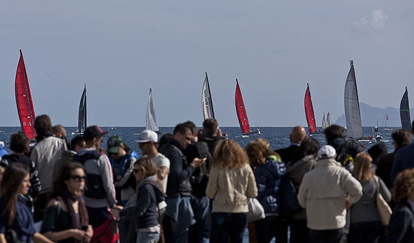 Naples, 12/04/12. America's Cup World Series Naples 2012, Day 2, during the America’s Cup World Series Naples, Italy, April 2012. Photo copyright Luna Rossa and Carlo Borlenghi.