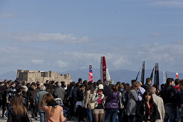Naples, 12/04/12. America's Cup World Series Naples 2012, Day 2, during the America’s Cup World Series Naples, Italy, April 2012. Photo copyright Luna Rossa and Carlo Borlenghi.