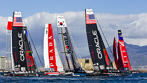 Luna Rossa day 2. Naples, 12/04/12. America's Cup World Series Naples 2012, Day 2, during the Americas Cup World Series Naples, Italy, April 2012. Photo copyright Luna Rossa and Carlo Borlenghi.