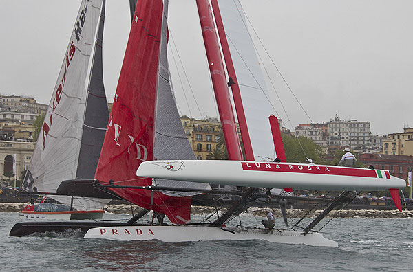 Luna Rossa, Naples, 15/04/12. America's Cup World Series Naples 2012, Day 5, Naples, Italy, April 2012. Photo copyright Luna Rossa and Carlo Borlenghi.