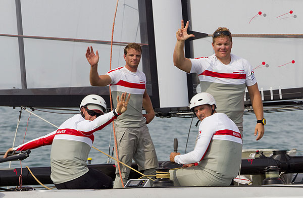 Venezia (Venice Italy), 12/05/12. Luna Rossa - Piranha, during the America's Cup World Series in Venice. Photo copyright Carlo Borlenghi and Luna Rossa.