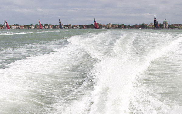 Venezia (Venice Italy), 13/05/12. The ACWS fleet racing, during the America's Cup World Series in Venice. Photo copyright Carlo Borlenghi and Luna Rossa.