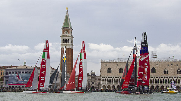 Venezia (Venice Italy), 13/05/12. The ACWS fleet racing, during the America's Cup World Series in Venice. Photo copyright Carlo Borlenghi and Luna Rossa.