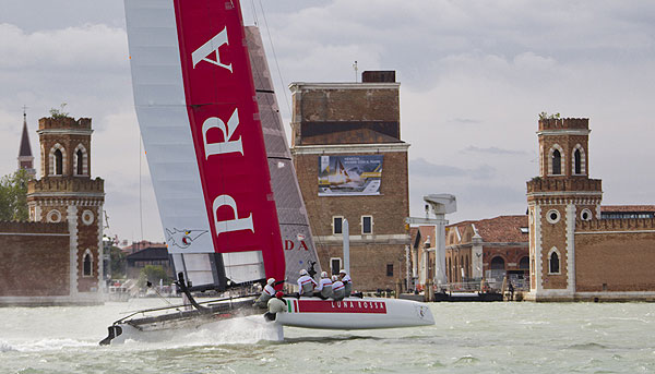 Venezia (Venice Italy), 13/05/12. Luna Rossa - Swordfish, during the America's Cup World Series in Venice. Photo copyright Carlo Borlenghi and Luna Rossa.