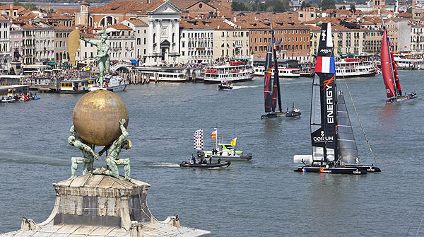Venezia (Venice Italy), 18/05/12. The ACWS fleet racing, during the America's Cup World Series in Venice. Photo copyright Carlo Borlenghi and Luna Rossa.