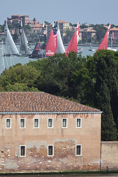 Venezia (Venice Italy), 18/05/12. The ACWS fleet racing, during the America's Cup World Series in Venice. Photo copyright Carlo Borlenghi and Luna Rossa.