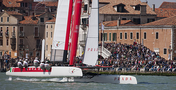 Venezia (Venice Italy), 18/05/12. Luna Rossa - Swordfish, during the America's Cup World Series in Venice. Photo copyright Carlo Borlenghi and Luna Rossa.