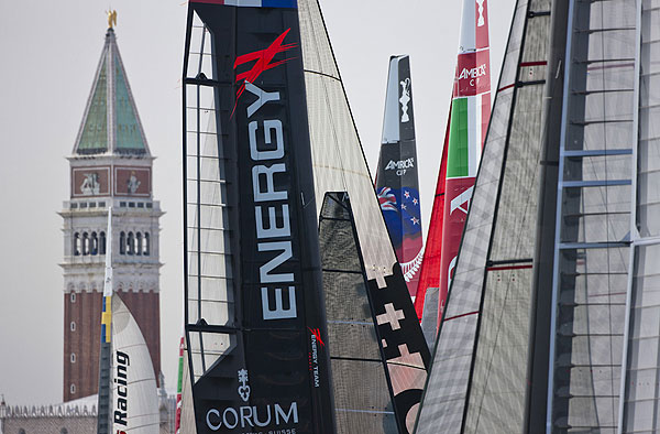 Venezia (Venice Italy), 18/05/12. The ACWS fleet racing, during the America's Cup World Series in Venice. Photo copyright Carlo Borlenghi and Luna Rossa.