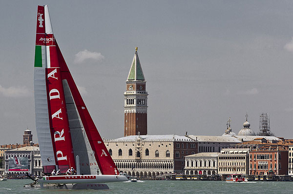 Venezia (Venice Italy), 18/05/12. Luna Rossa - Piranha, during the America's Cup World Series in Venice. Photo copyright Carlo Borlenghi and Luna Rossa.