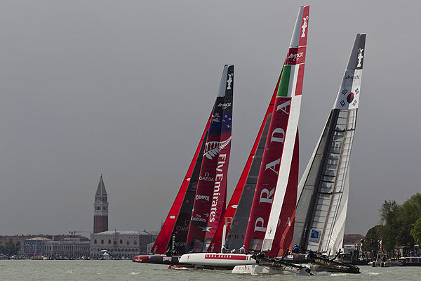 Venezia (Venice Italy), 18/05/12. The ACWS fleet racing, during the America's Cup World Series in Venice. Photo copyright Carlo Borlenghi and Luna Rossa.