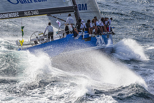 Vladimir Liubomirov's Bronenosec, during the Rolex Swan Cup 2012. Photo copyright, Rolex and Carlo Borlenghi.