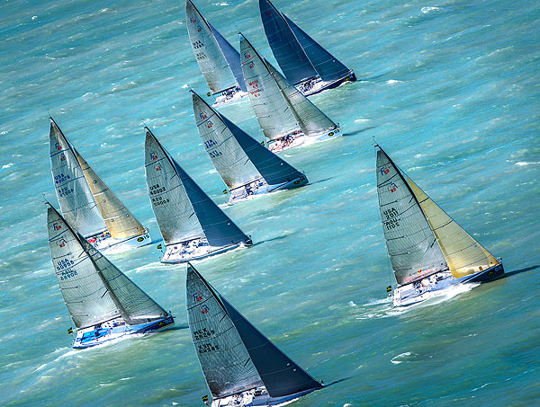 The Rolex Farr 40 fleet offshore Chicago. Photo copyright Kurt Arrigo for Rolex.