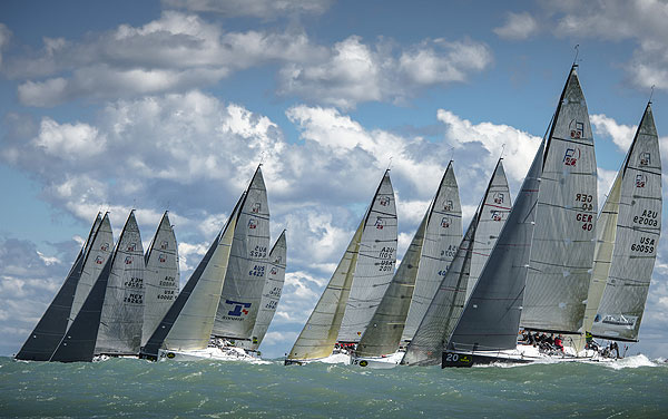 The Rolex Farr 40 fleet offshore Chicago. Photo copyright Kurt Arrigo for Rolex.