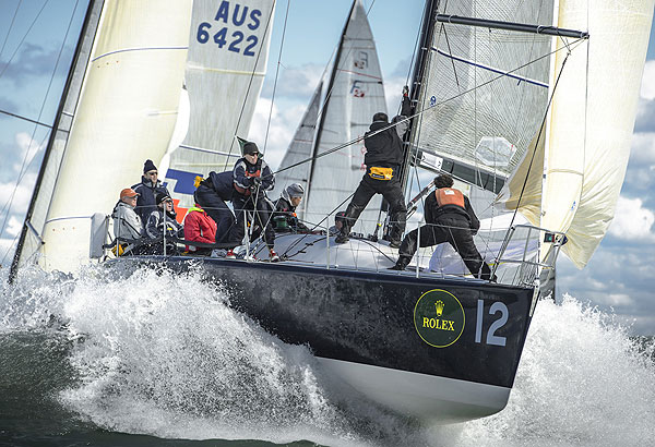 Stuart Townsend's Virago (USA 51746) with tactician George Szabofrom Chicago IL, USA. Photo copyright Kurt Arrigo for Rolex.