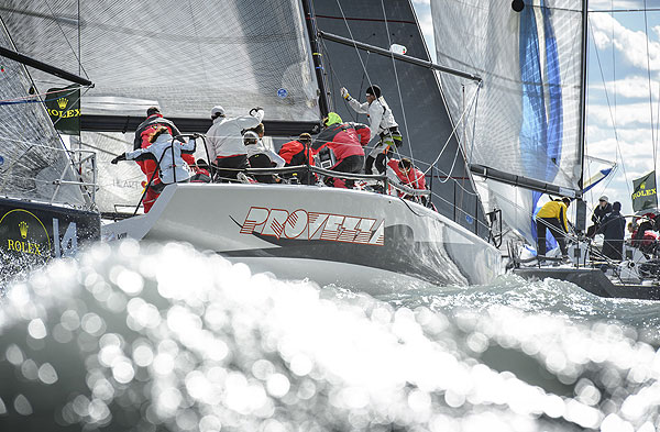 Ergin Imre and Onur Erardag's Provezza 8 (TUR 1211) with tactician Peter Lester from Istanbul, Turkey. Photo copyright Kurt Arrigo for Rolex.