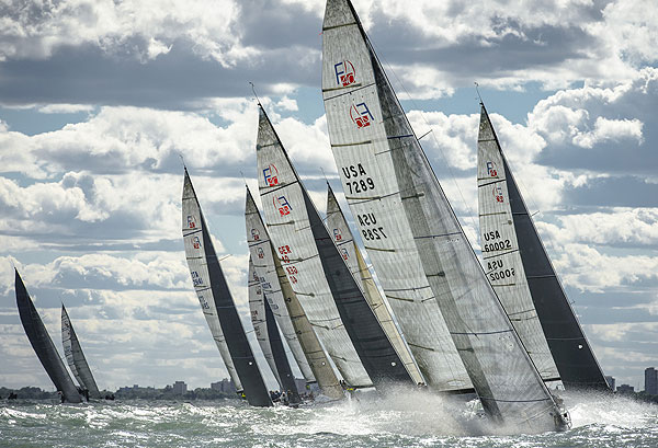 The Rolex Farr 40 fleet offshore Chicago. Photo copyright Kurt Arrigo for Rolex.