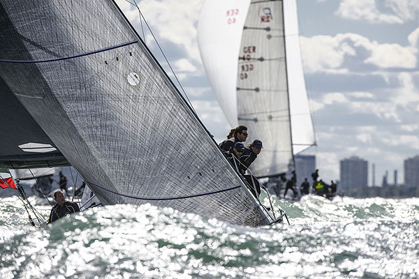 Lang Walker's Kokomo (AUS 8883) with tactician Malcolm Page from Sydney, NSW, Australia. Photo copyright Kurt Arrigo for Rolex.