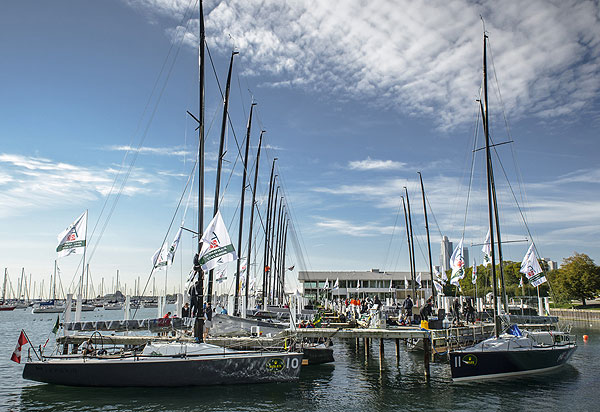 Dockside ambiance at the Chicago Yacht Club. Photo copyright Kurt Arrigo for Rolex.