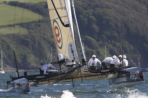 Bertrand Pac's Aleph at the America's Cup World Series, Plymouth, UK, September 10-18, 2011. Photo copyright Morris Adant.