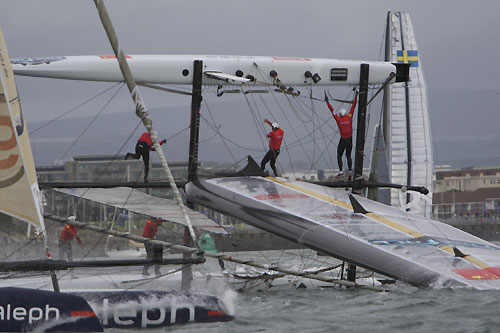 Charlie Ogletree's China Team at the America's Cup World Series, Plymouth, UK, September 10-18, 2011. Photo copyright Morris Adant.