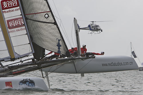 Charlie Ogletree's China Team at the America's Cup World Series, Plymouth, UK, September 10-18, 2011. Photo copyright Morris Adant.