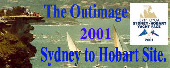 The 2001 Sydney Hobart Yacht Race banner.